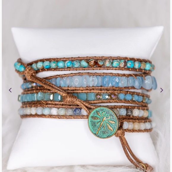 Boho Vegan Leather Heart Wrap Bracelet - Picture 4 of 4